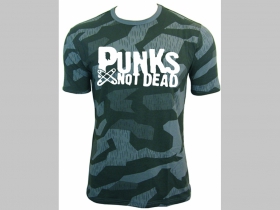 Punks not Dead nočný " ruský " maskáč - Nightcamo SPLINTER, pánske tričko 100%bavlna